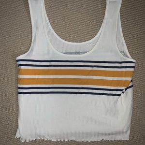 pacsun white striped tank